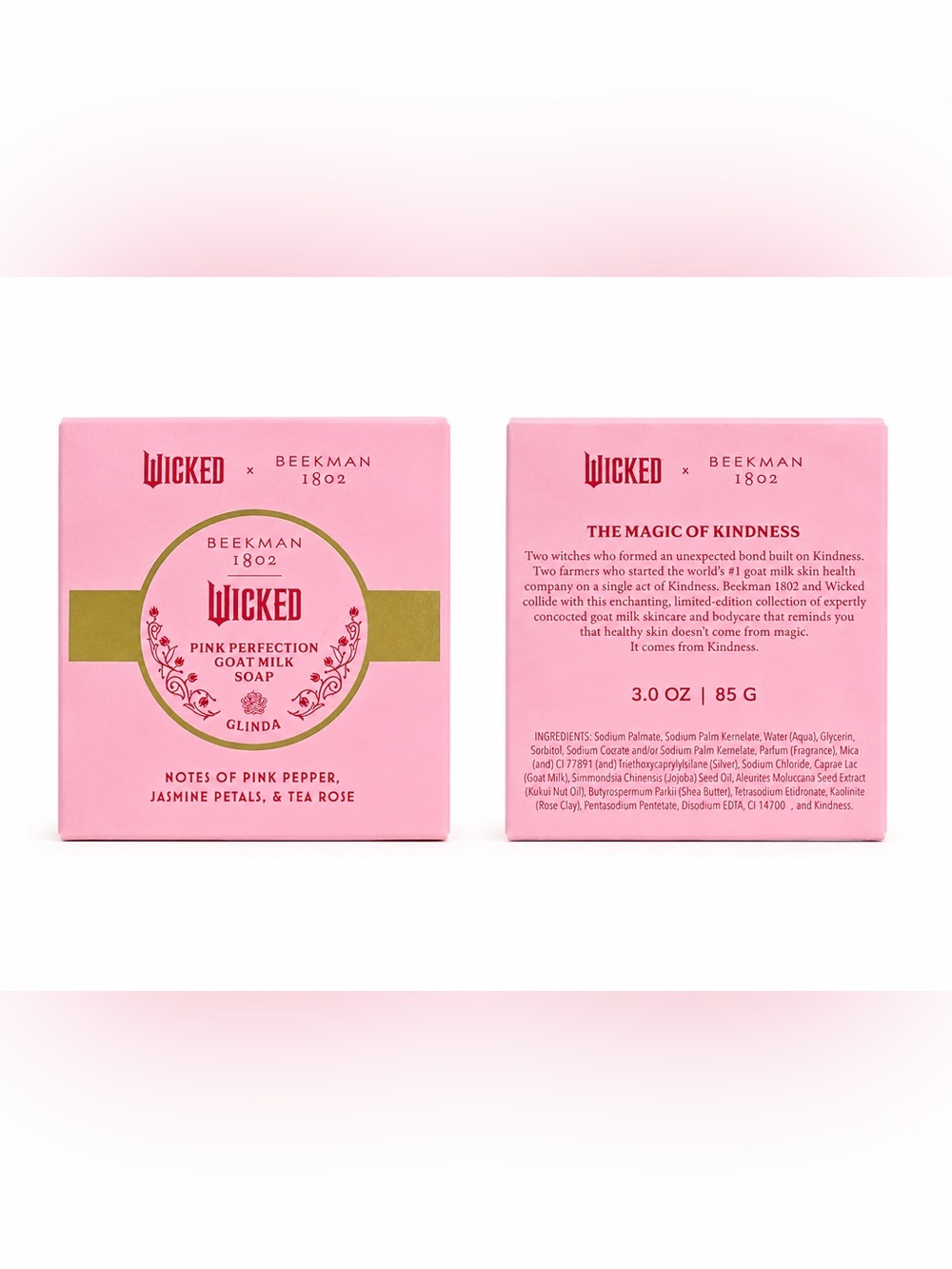 Beekman 1802 Wicked Pink Perfection Goat Milk Soap Bundle (2) Glinda